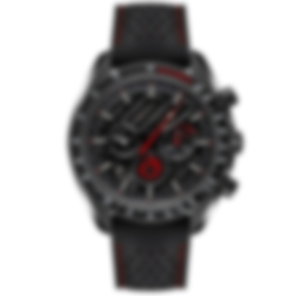 Apex – Black Dial with Red Accents | Perforated Strap