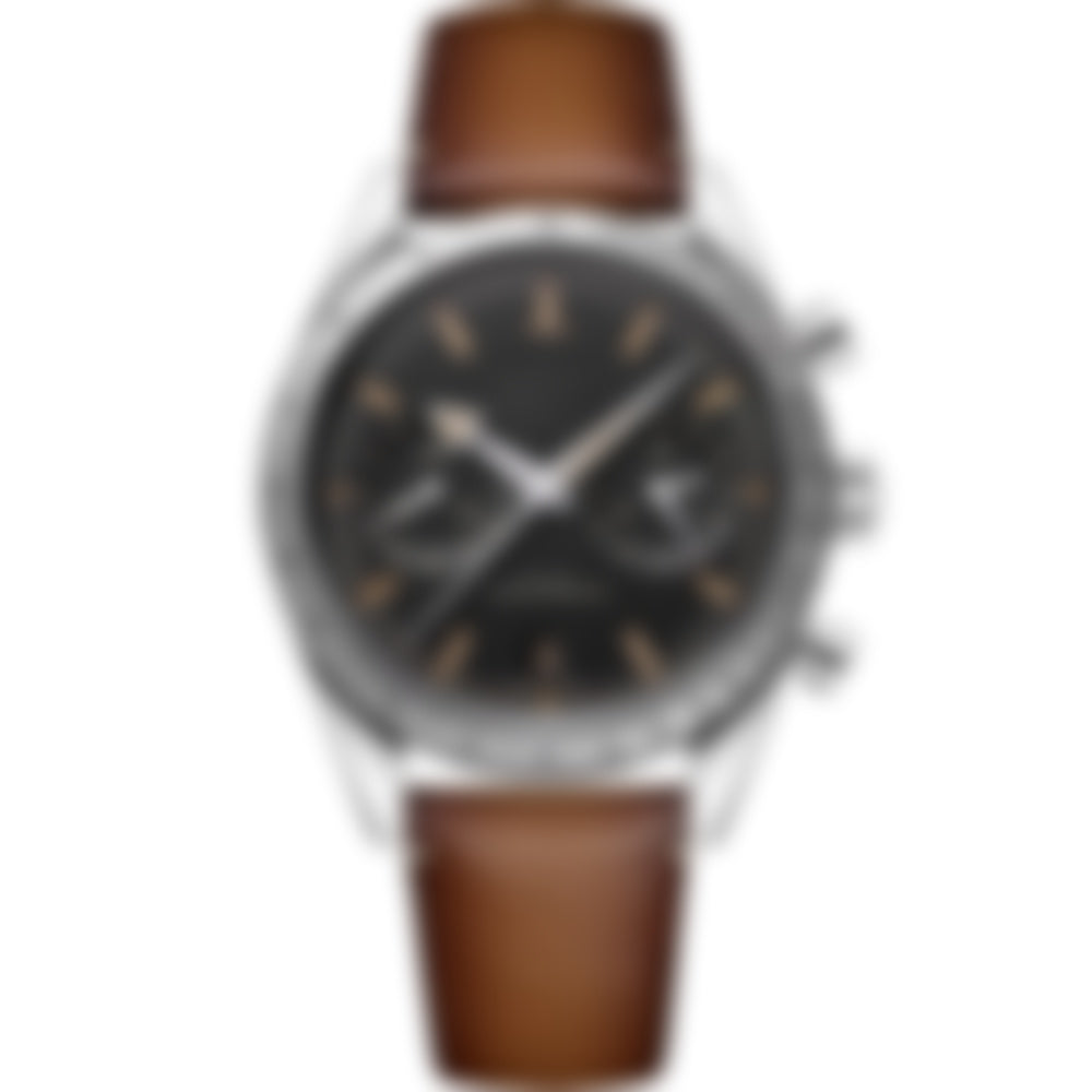 Apex – Dark Dial | Brown Leather Strap