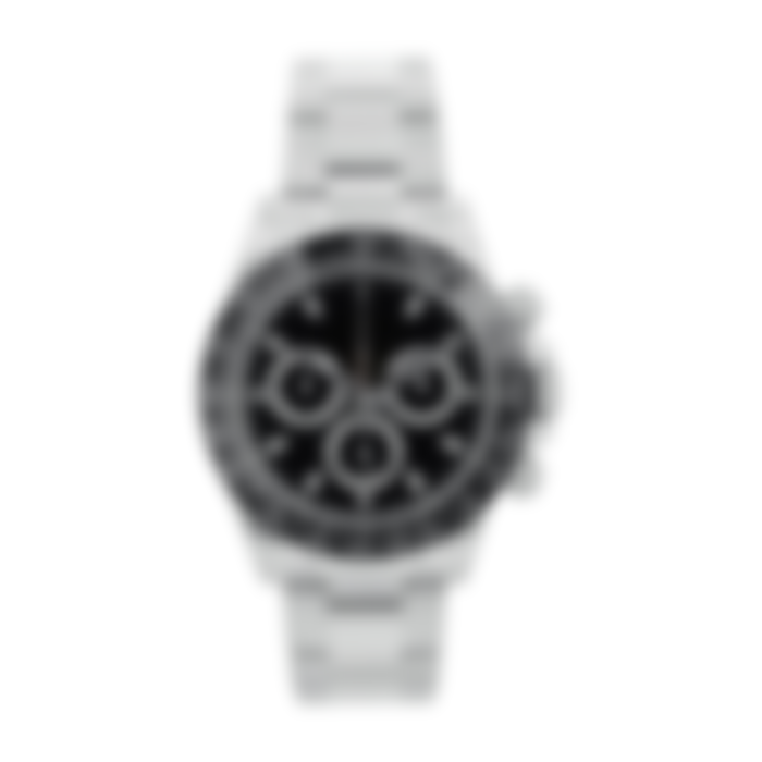 Circuit 40 – Black Dial with White Subdials | Steel Bracelet