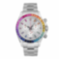 Circuit 40 – Silver Dial | Steel Bracelet & Rainbow Bezel