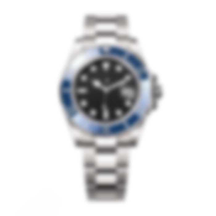 Harbour 41 – Black Dial | Steel Bracelet & Blue Bezel