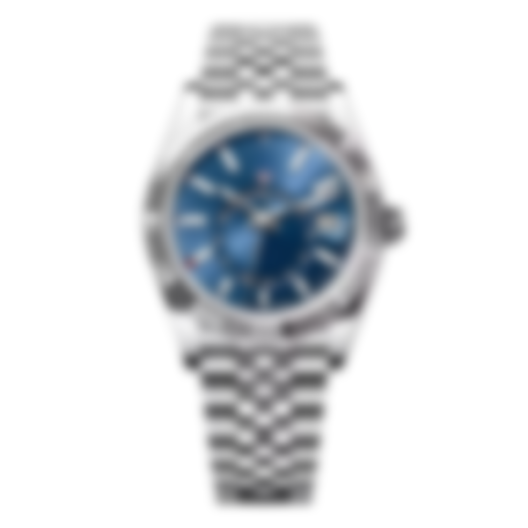 Horizon 42 – Blue Sunburst Dial | Stainless Steel Bracelet