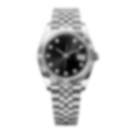 Regent 41 – Black Stone-Set Dial | Steel Bracelet