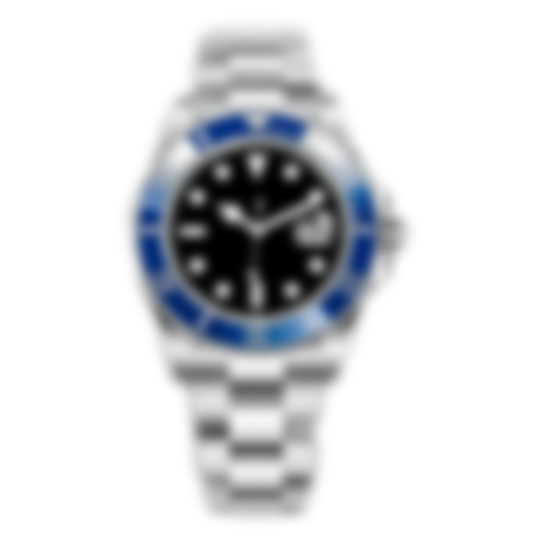 Shore 41 – Black Dial | Steel Bracelet & Blue Bezel