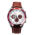 Vintage – White & Burgundy Dial | Brown Leather Strap
