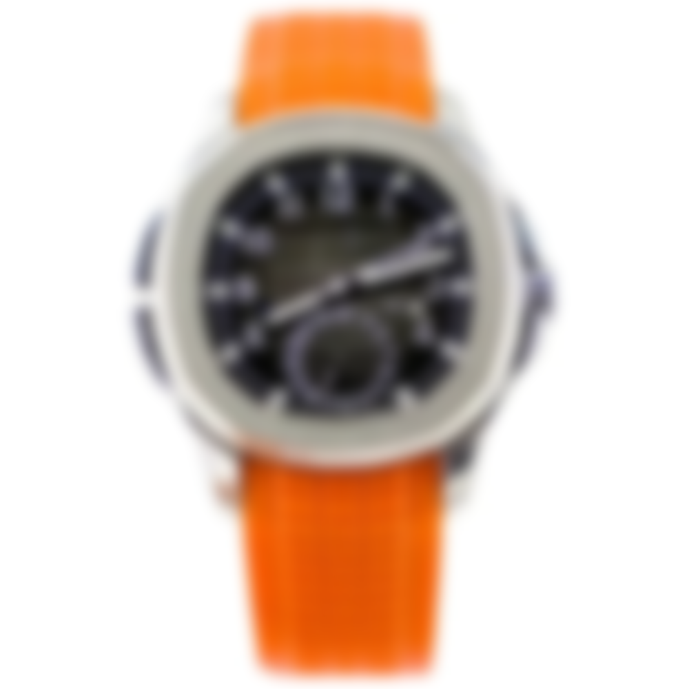 Voyage – Black Dial | Orange Rubber Strap